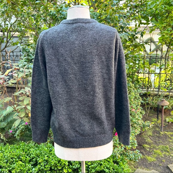 Banana Republic Fluffy Metallic Crewneck Sweater Dark Charcoal Sz XS - Picture 3 of 9